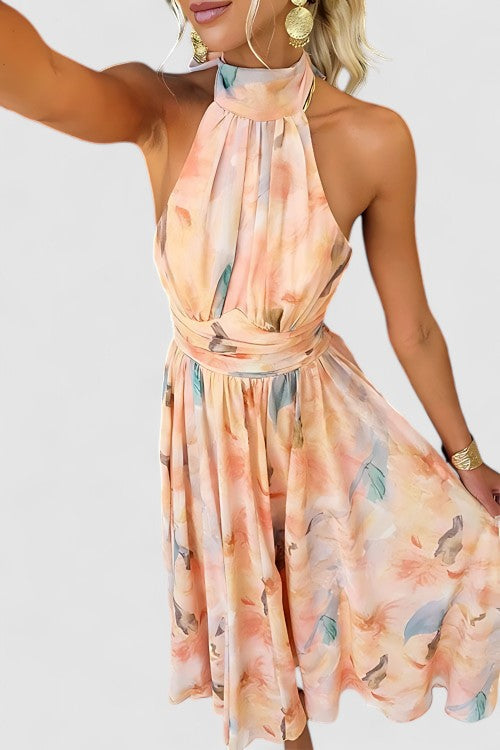 Women’s Maxi Dress Halter Neck Floral | Summer