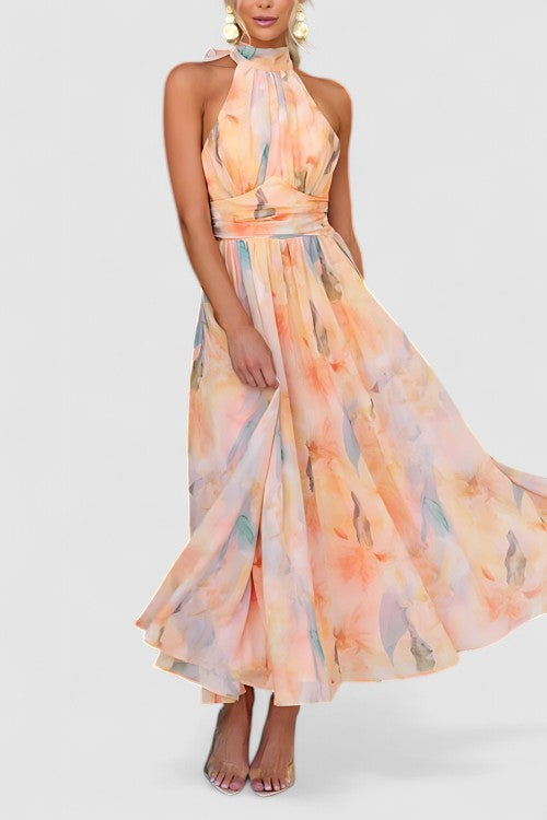 Women’s Maxi Dress Halter Neck Floral | Summer