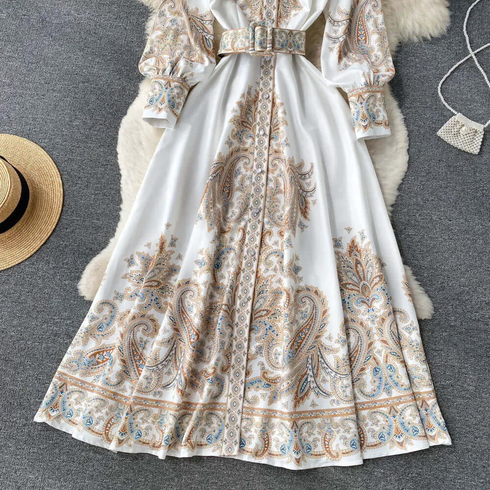 Women’s Maxi Dress Long Sleeve Belted | Formal