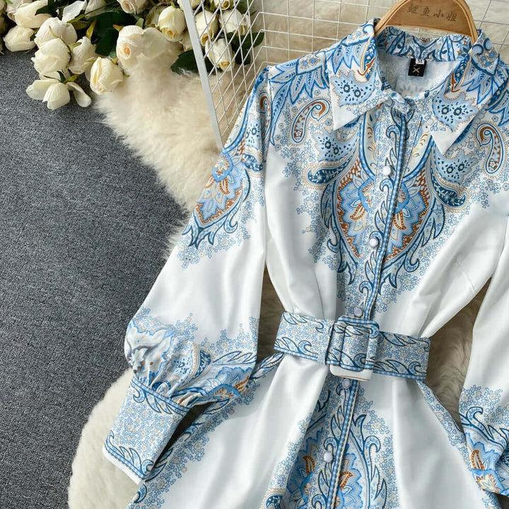 Women’s Maxi Dress Long Sleeve Belted | Formal