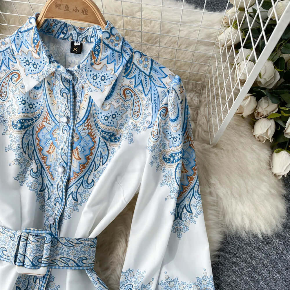 Women’s Maxi Dress Long Sleeve Belted | Formal