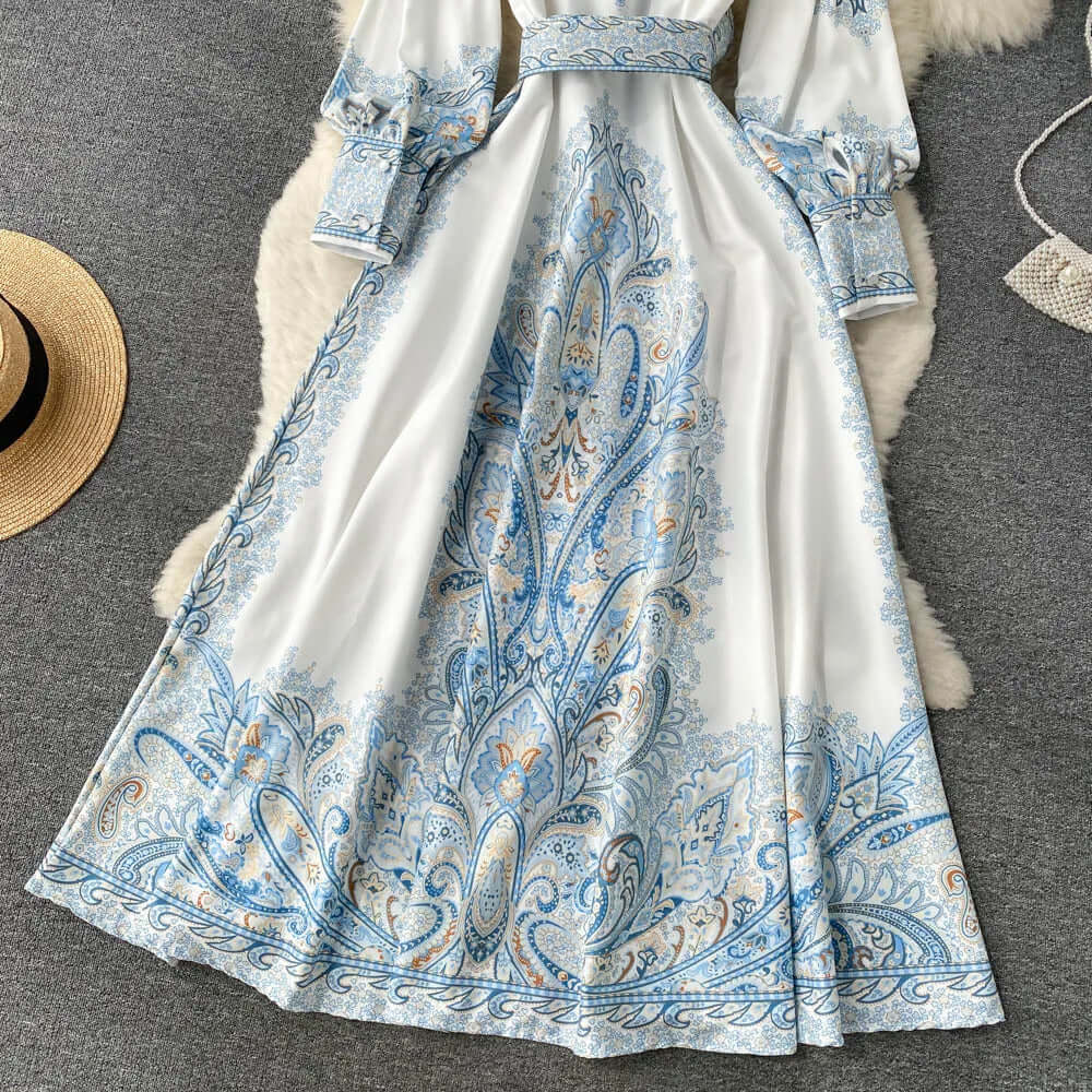 Women’s Maxi Dress Long Sleeve Belted | Formal