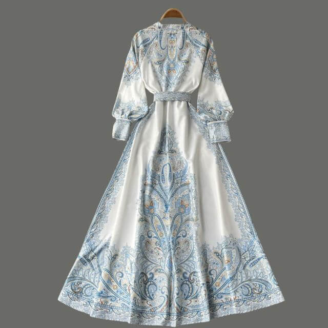 Women’s Maxi Dress Long Sleeve Belted | Formal