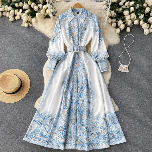 Women’s Maxi Dress Long Sleeve Belted | Formal