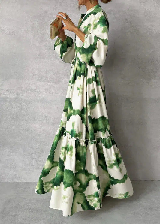 Women's Maxi Dress Long Sleeve Belted | Summer