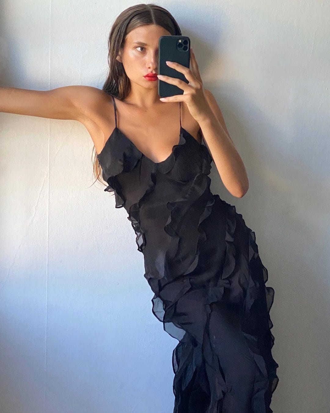 Women's Maxi Dress Ruffle Spaghetti Strap | Evening