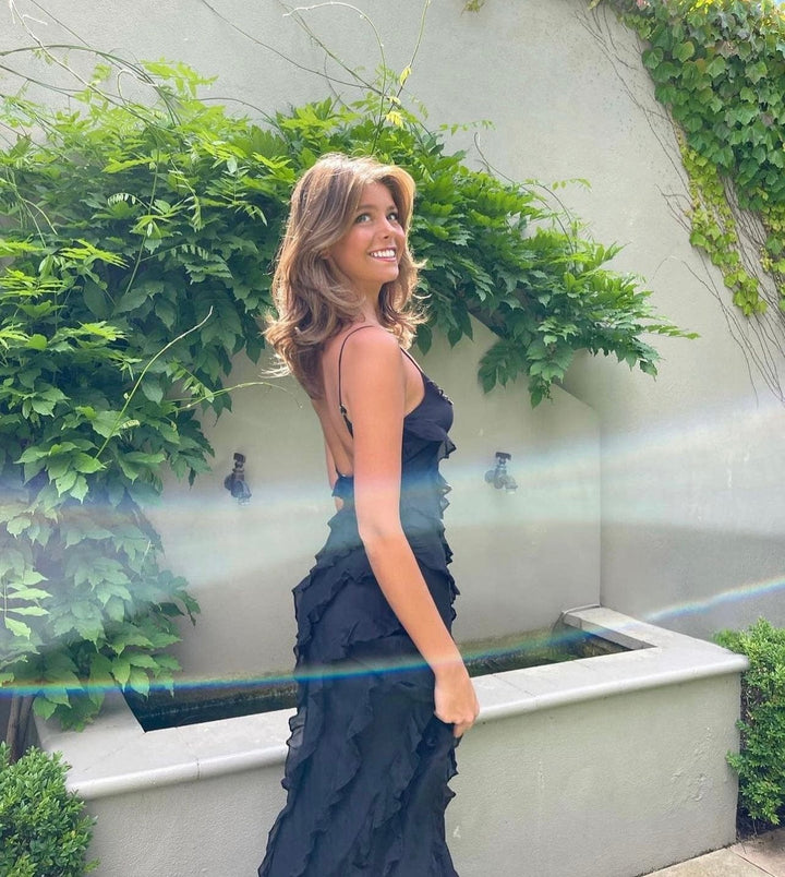 Women's Maxi Dress Ruffle Spaghetti Strap | Evening