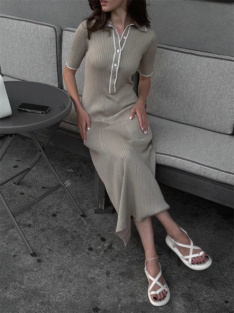 Women’s Maxi Dress Shirt Collar | Casual