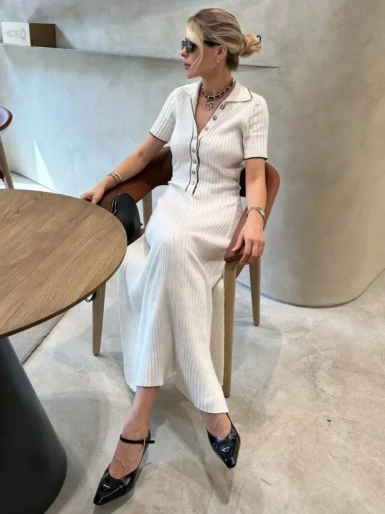 Women’s Maxi Dress Shirt Collar | Casual