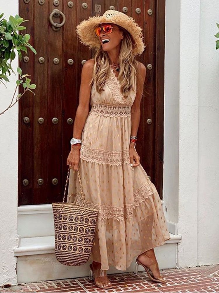 Women's Maxi Dress Sleeveless | Boho