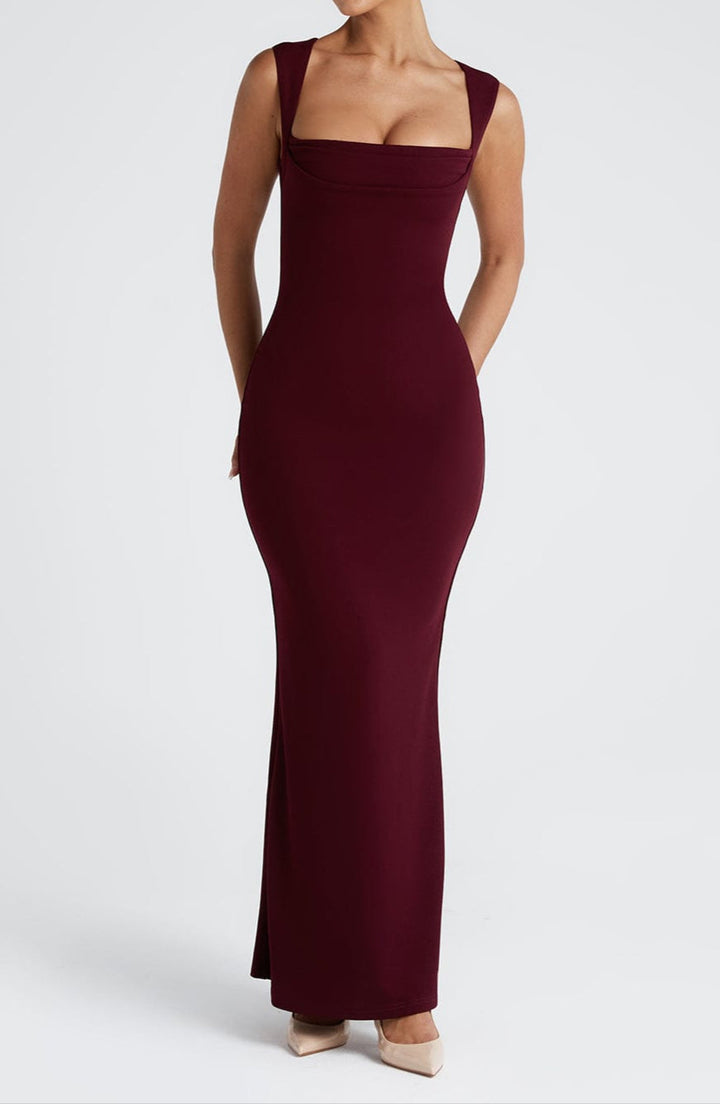 Women's Maxi Dress Square Neck | Bodycon