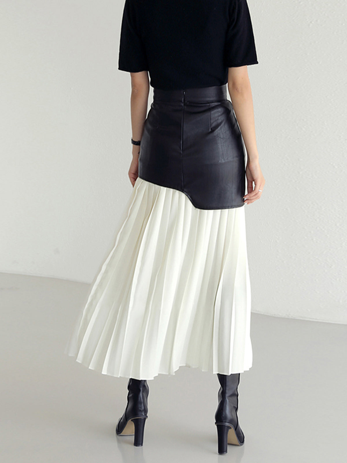 Women's Maxi Skirt Pleated Long | Fitted Overlay