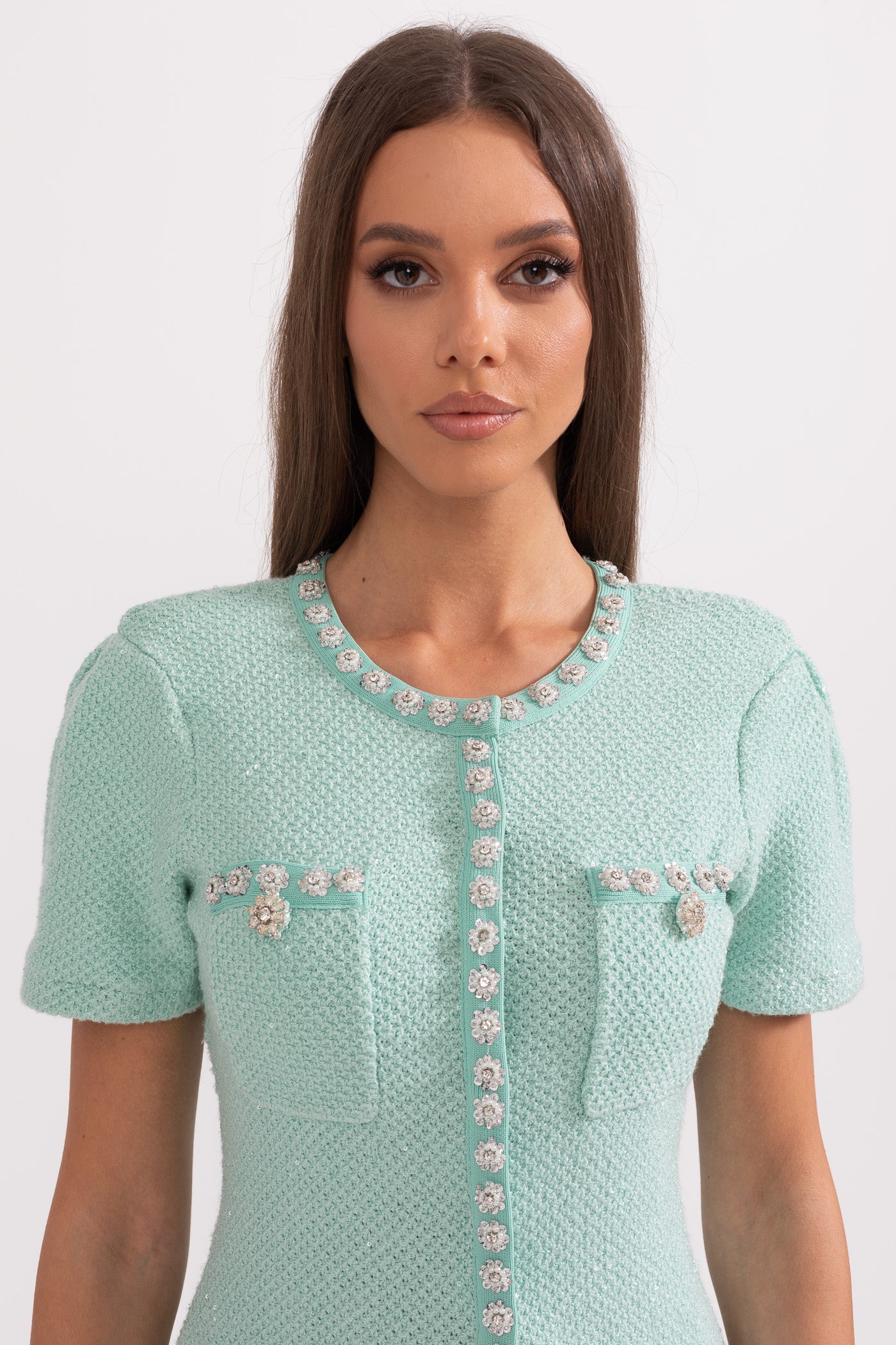 Women's Mini Dress Elegant Button Detail | Formal