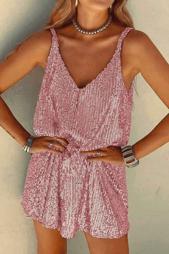 Women's Mini Dress Sequin V-Neck | Party