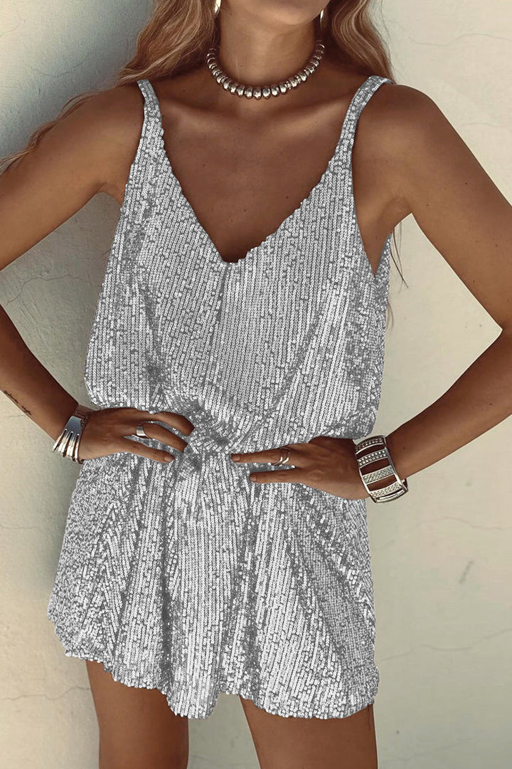Women's Mini Dress Sequin V-Neck | Party