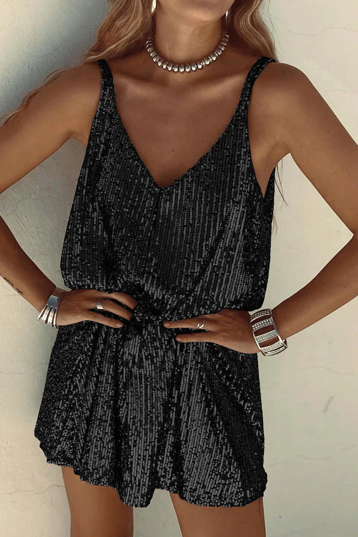 Women's Mini Dress Sequin V-Neck | Party