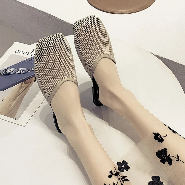 Women’s Mules Closed Toe Mesh | Slip-On Flat