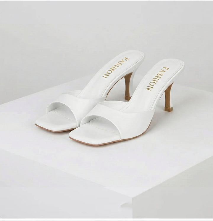 Women’s Mules Open Toe Slip-On Heel | Square
