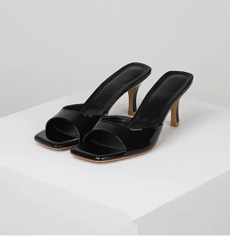 Women’s Mules Open Toe Slip-On Heel | Square