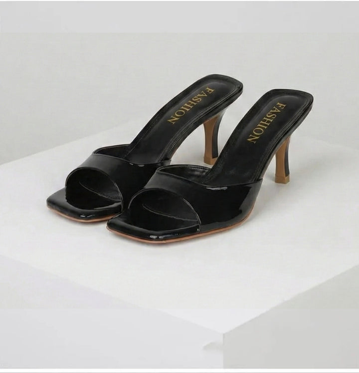 Women’s Mules Open Toe Slip-On Heel | Square