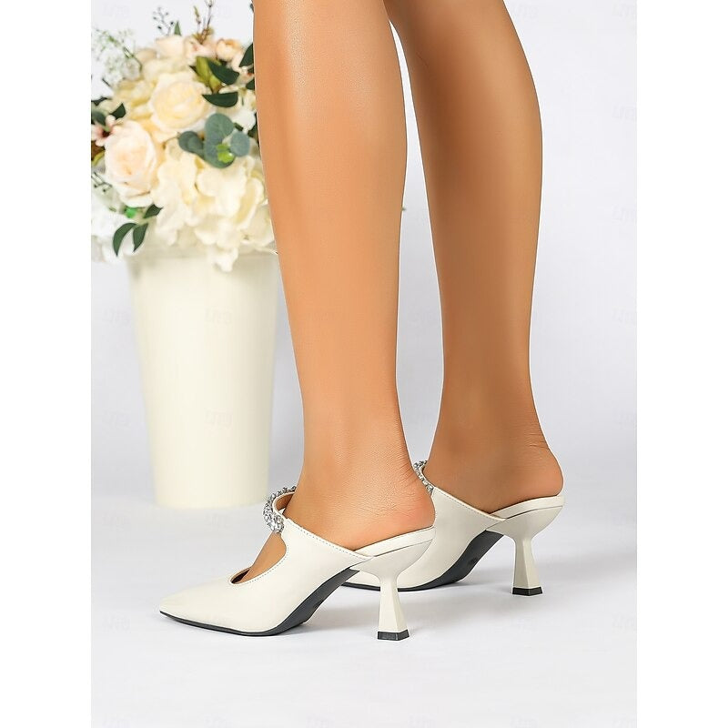 Women's Mules Pointed Toe | Wedding Heels