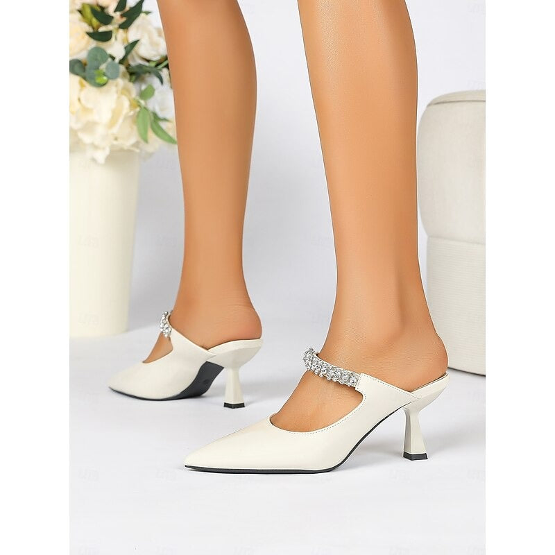 Women's Mules Pointed Toe | Wedding Heels