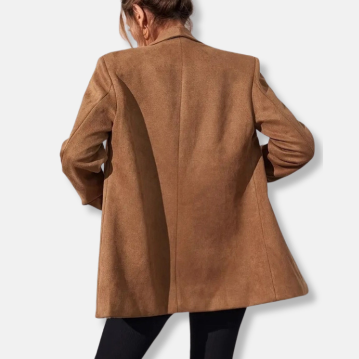 Women's Oversized Blazer with Shawl Collar | Open Front