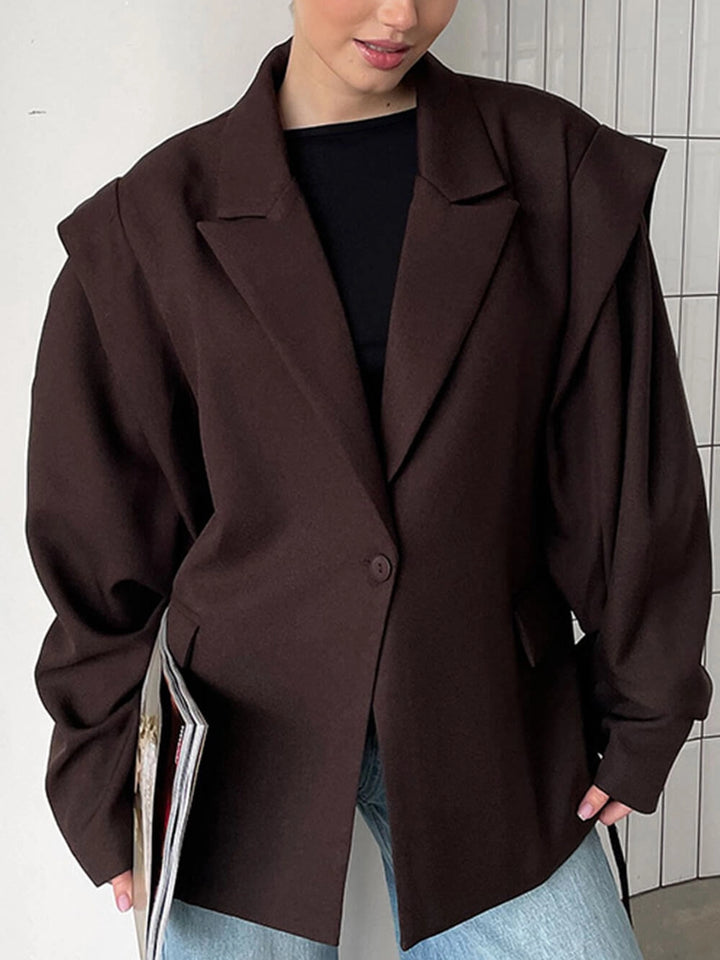 Women's Oversized Blazer with Tie Belt & Notched Lapel | Wrap