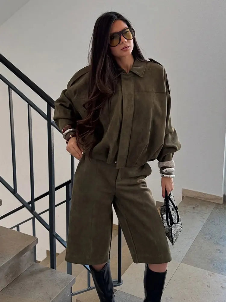 Women's Oversized Bomber Jacket with Collar | Drop Shoulder