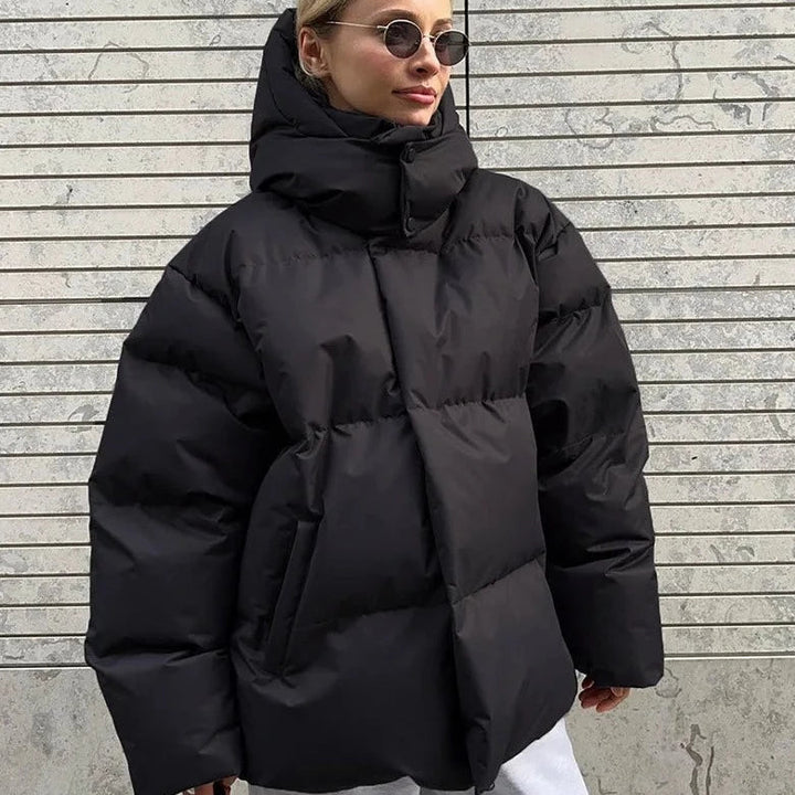 Women's Oversized Puffer Jacket Hooded | Zip Up