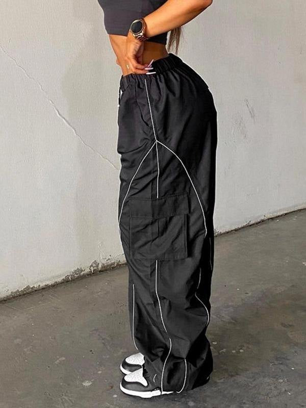 Women's Parachute Pants Cargo Baggy Wide Leg | Track