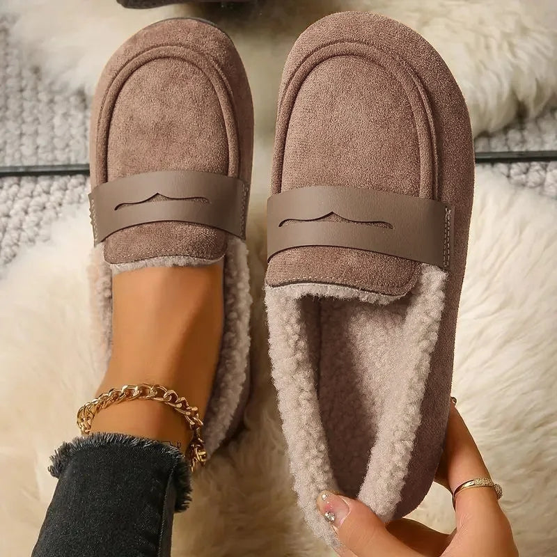 Women's Penny Loafers with Fluffy Lining | Slip-On