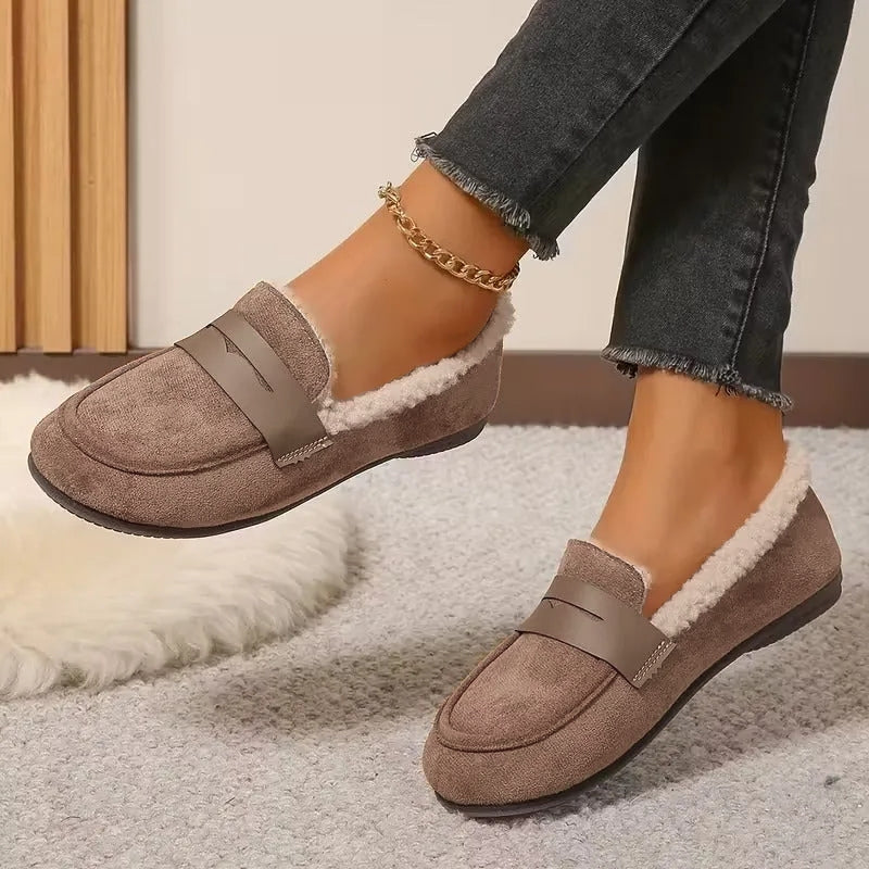 Women's Penny Loafers with Fluffy Lining | Slip-On