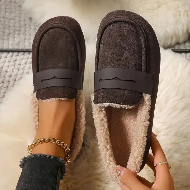 Women's Penny Loafers with Fluffy Lining | Slip-On