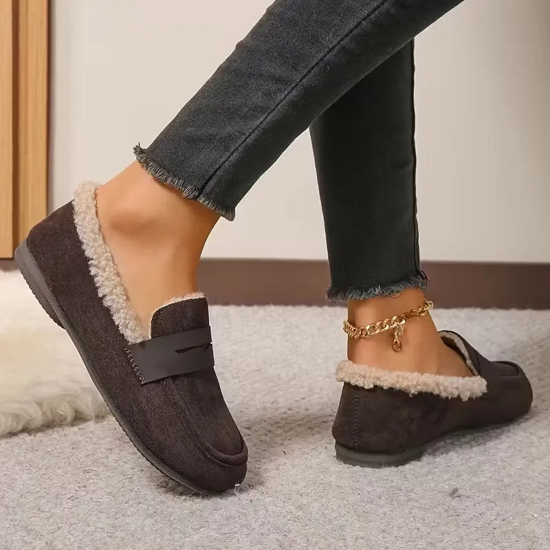 Women's Penny Loafers with Fluffy Lining | Slip-On