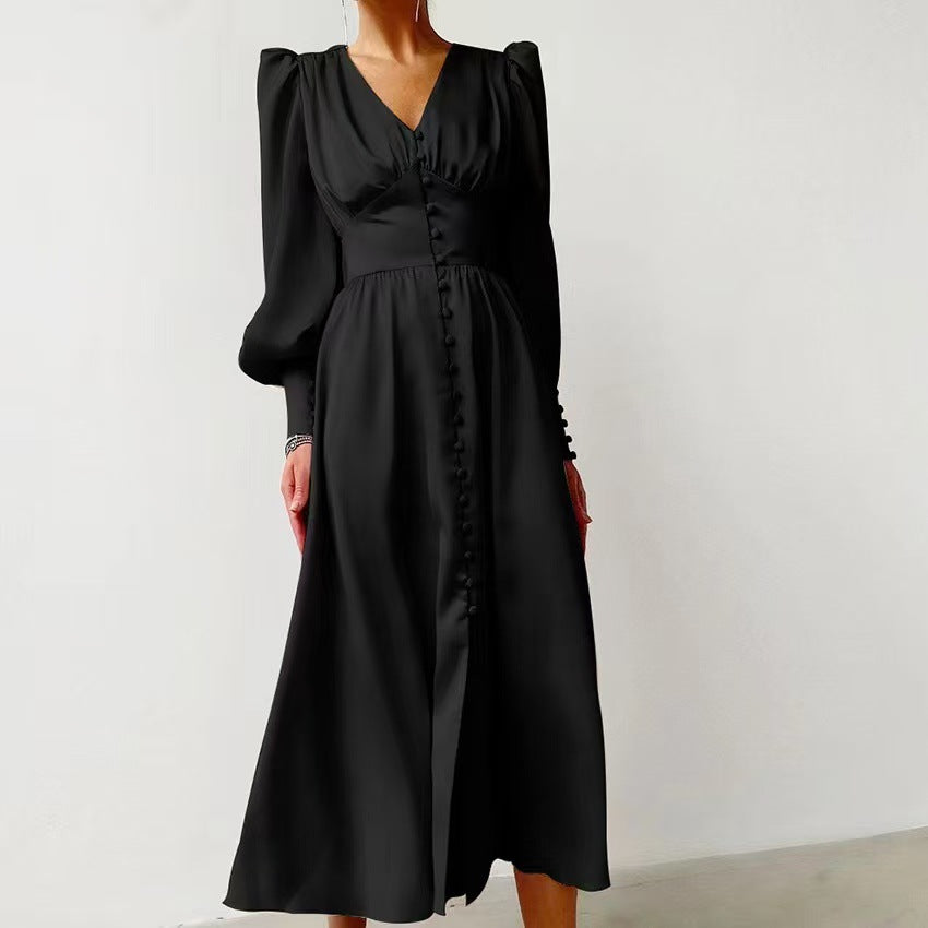Women's Pink Dress Long Sleeve Midi | Wedding Guest