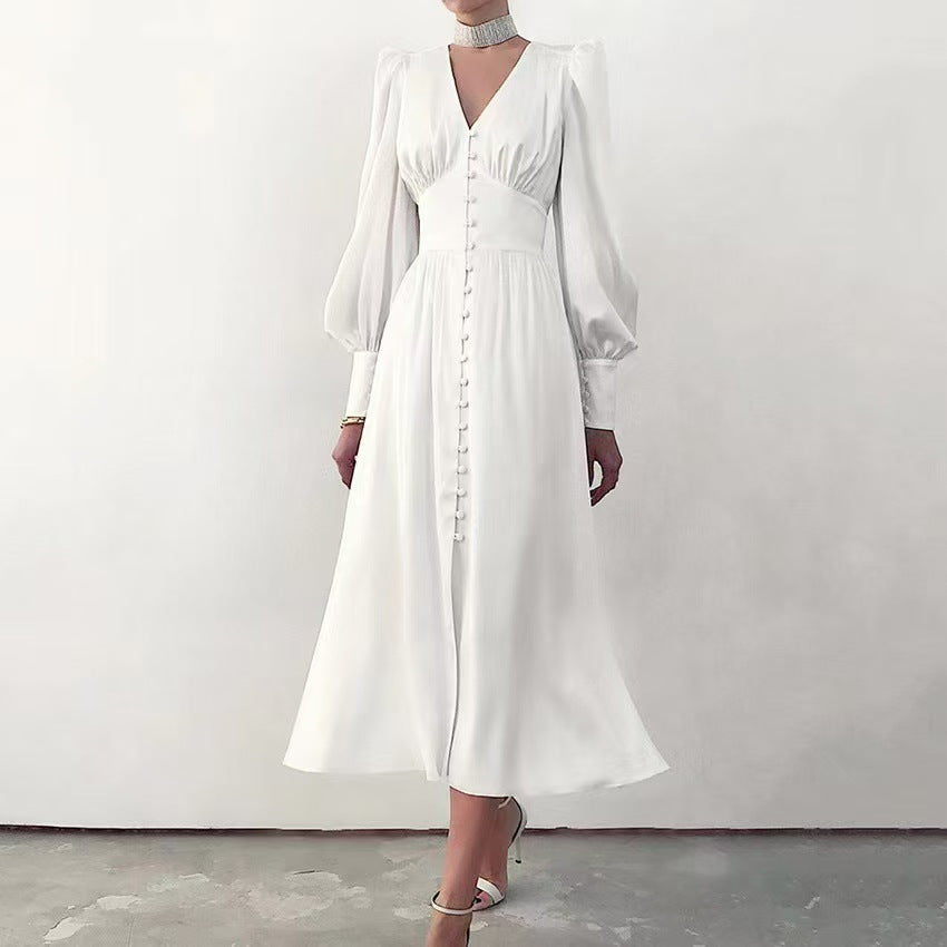 Women's Pink Dress Long Sleeve Midi | Wedding Guest