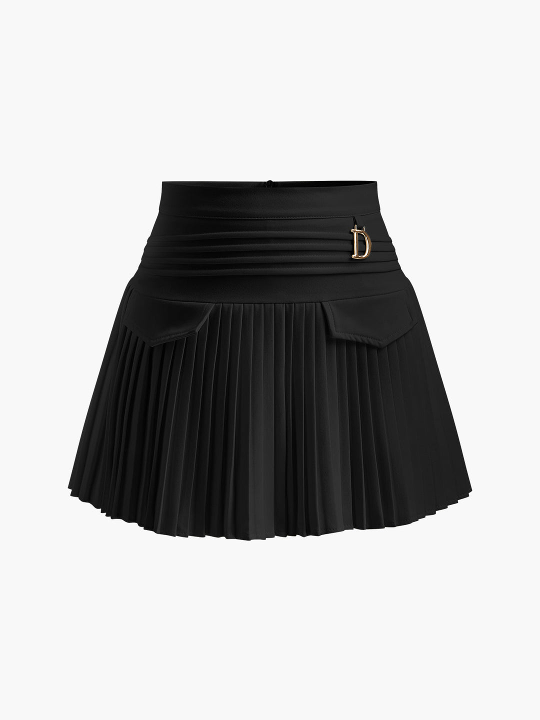 Women’s Pleated Mini Skirt High Waist | Pocket Detail