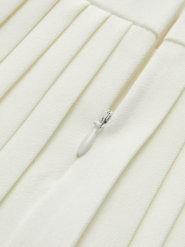 Women’s Pleated Mini Skirt High Waist | Pocket Detail