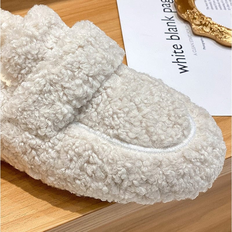 Women's Plush Penny Loafers | Slip-On Snow Flats