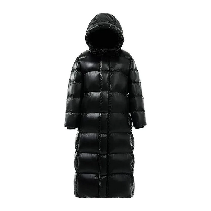 Women's Puffer Jacket Long Hooded Full Zip | Winter