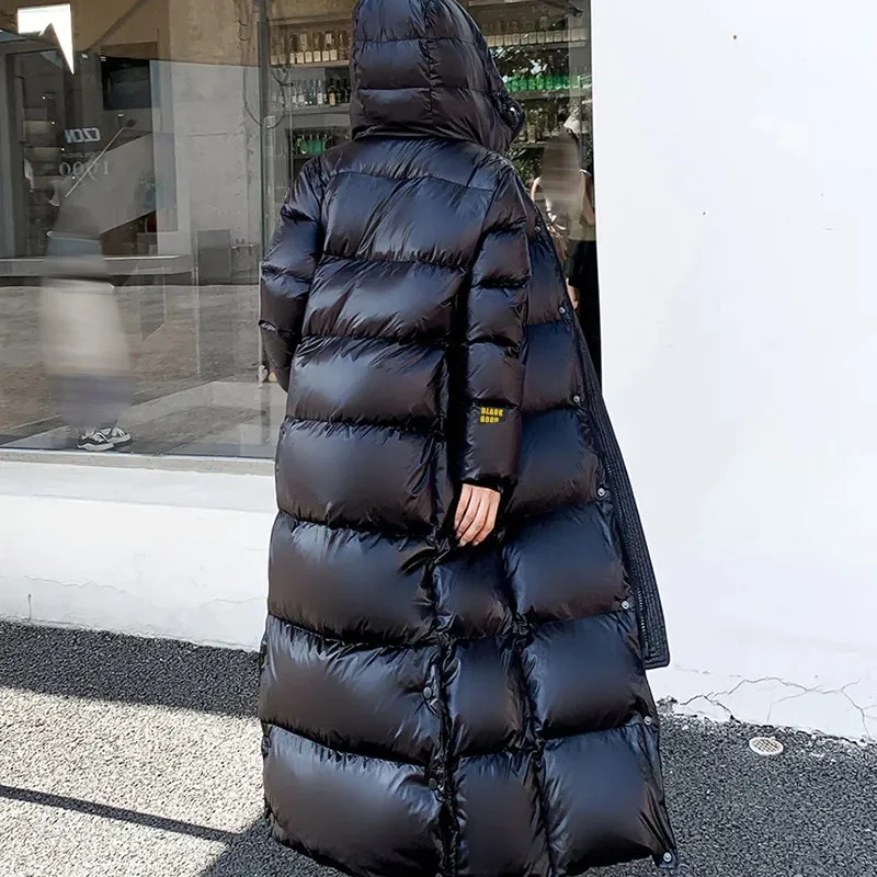 Women's Puffer Jacket Long Hooded Full Zip | Winter