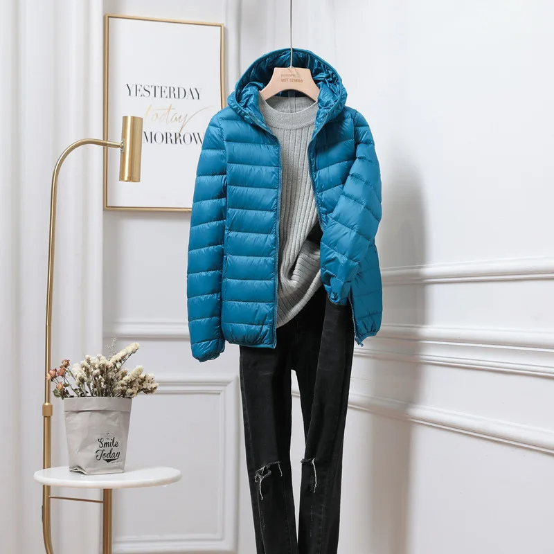 Women's Puffer Jacket Zip Up | Hooded