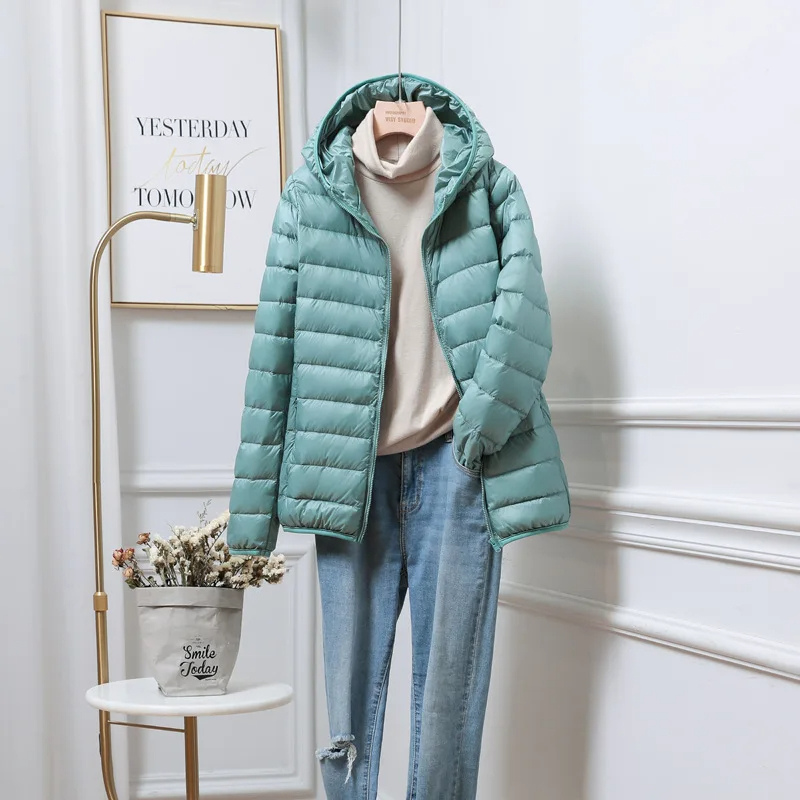 Women's Puffer Jacket Zip Up | Hooded