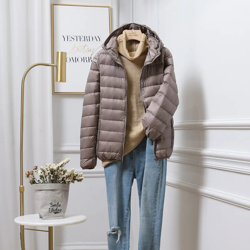 Women's Puffer Jacket Zip Up | Hooded