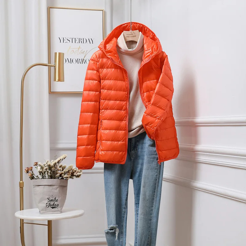 Women's Puffer Jacket Zip Up | Hooded