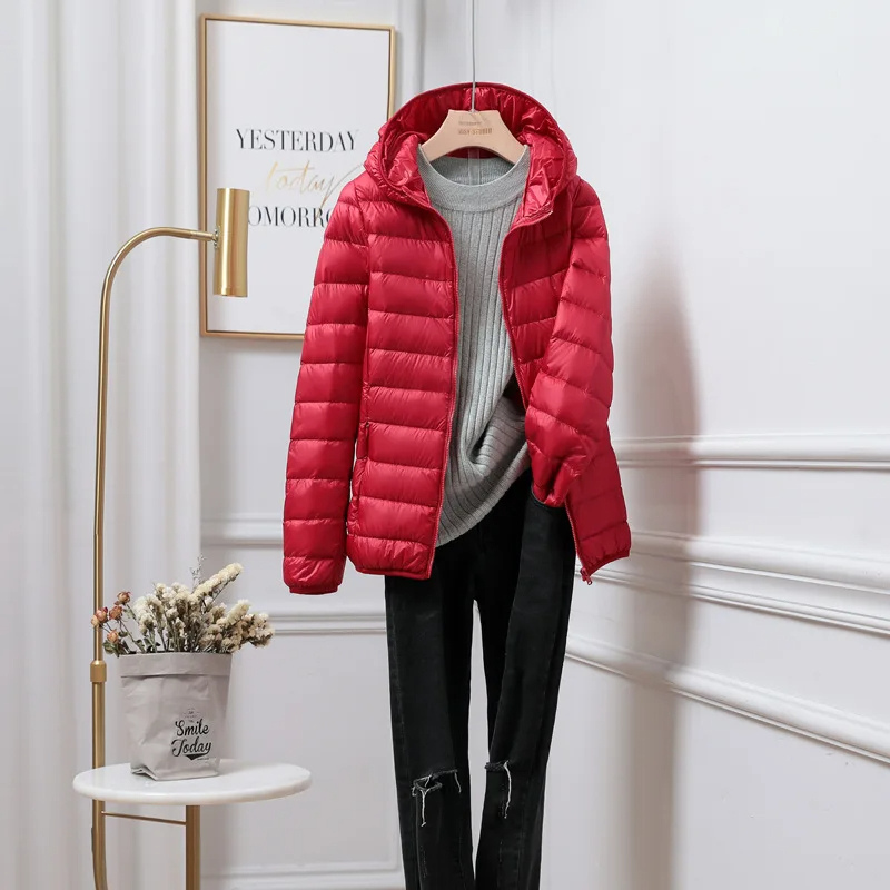 Women's Puffer Jacket Zip Up | Hooded