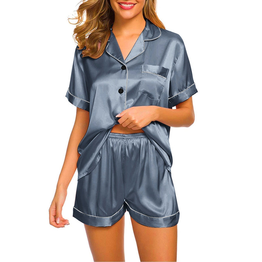 Women's Pyjamas Button Front Pocket | Classic Set