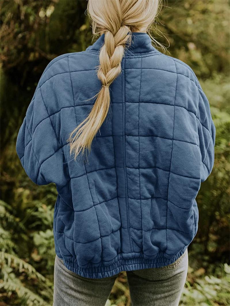 Women's Quilted Jacket Zip Front | Casual Style