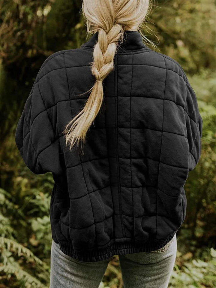 Women's Quilted Jacket Zip Front | Casual Style